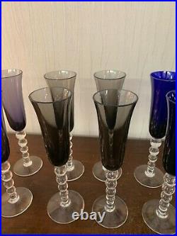 10 flûtes à champagne modèle Bubble cristal de Saint Louis (prix à la pièce)