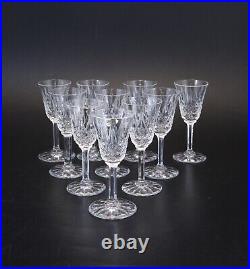 10 verres à liqueurs cristal taillé de Saint louis modèle Tarn 10 cm