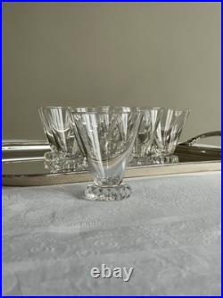 10 verres à vin blanc modèle Diamant en cristal de Saint-Louis signés 10 verres à vin blanc modèle Diamant en cristal de Saint-Louis signés