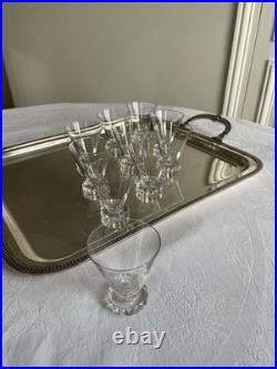 10 verres à vin blanc modèle Diamant en cristal de Saint-Louis signés 10 verres à vin blanc modèle Diamant en cristal de Saint-Louis signés