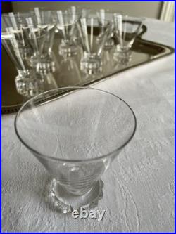 10 verres à vin blanc modèle Diamant en cristal de Saint-Louis signés 10 verres à vin blanc modèle Diamant en cristal de Saint-Louis signés