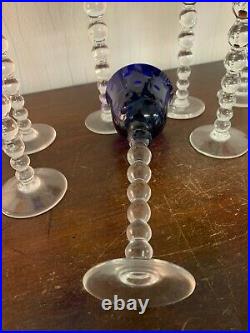 10 verres à vin couleur modèle Bubble cristal de Saint Louis (prix à la pièce)