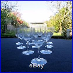 10 verres à vin en cristal de saint louis modèle diane H 14,2 cm