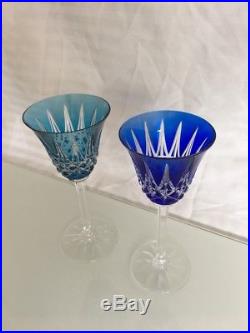 10 verres cristal doublé SAINT LOUIS Tarn / Antique overlay crystal glasses