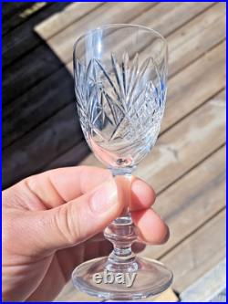 11 Verres Cristal Saint Louis Massenet 12cm Vin Blanc Estampillés