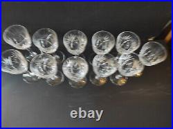 11 verres à eau en cristal Saint Louis modèle Chantilly