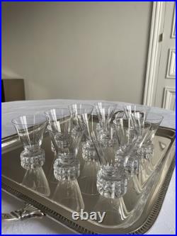 11 verres à vin rouge modèle Diamant en cristal de Saint-Louis 11 verres à vin rouge modèle Diamant en cristal de Saint-Louis