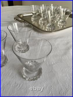 11 verres à vin rouge modèle Diamant en cristal de Saint-Louis 11 verres à vin rouge modèle Diamant en cristal de Saint-Louis