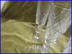 12 flutes à champagne cristal Saint Louis etoiles (crystal champagne flutes)