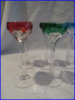 12 verres à liqueur cristal saint louis overlay bristol crystal vodka glasses