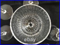 12 verres cristal SAINT LOUIS Thistle a liqueur sake 10,6 cm taillé et gravé