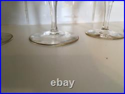 15 verres cristal SAINT LOUIS modele ROTY décor Or sur gravure du cristal