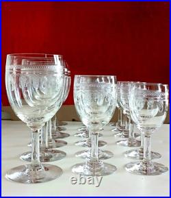 18 Verres cristal Saint Louis. ALGER
