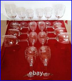 18 Verres cristal Saint Louis. ALGER