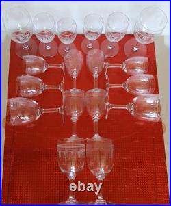 18 Verres cristal Saint Louis. ALGER