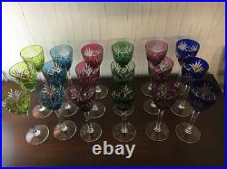 18 verres Rohmer modèle Chantilly en cristal de Saint Louis (prix à la pièce)