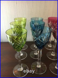 18 verres Rohmer modèle Chantilly en cristal de Saint Louis (prix à la pièce)