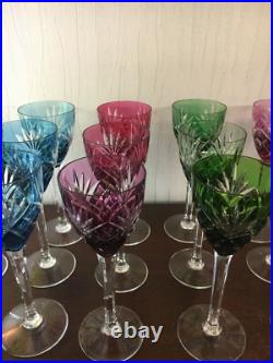 18 verres Rohmer modèle Chantilly en cristal de Saint Louis (prix à la pièce)
