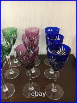 18 verres Rohmer modèle Chantilly en cristal de Saint Louis (prix à la pièce)