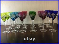 18 verres Rohmer modèle Chantilly en cristal de Saint Louis (prix à la pièce)