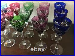 18 verres Rohmer modèle Chantilly en cristal de Saint Louis (prix à la pièce)