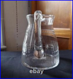 1 Broc a eau en cristal de saint louis modèle cévennes taille 452 Signé H 16 Cm