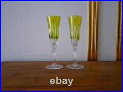 1 Flute à champagne roemer cristal overlay Jaune Saint ST Louis Tommy 18.8 cm