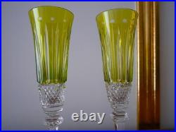 1 Flute à champagne roemer cristal overlay Jaune Saint ST Louis Tommy 18.8 cm 1 Flute à champagne roemer cristal overlay Jaune Saint ST Louis Tommy 18.8 cm