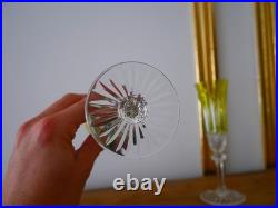 1 Flute à champagne roemer cristal overlay Jaune Saint ST Louis Tommy 18.8 cm