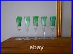 1 Flute à champagne roemer cristal overlay Vert Saint ST Louis Tommy 18.8 cm