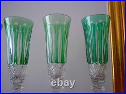 1 Flute à champagne roemer cristal overlay Vert Saint ST Louis Tommy 18.8 cm