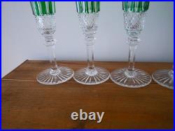 1 Flute à champagne roemer cristal overlay Vert Saint ST Louis Tommy 18.8 cm