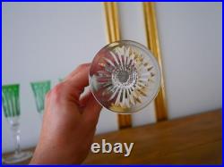 1 Flute à champagne roemer cristal overlay Vert Saint ST Louis Tommy 18.8 cm