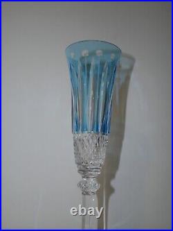 1 Flute champagne modèle tommy Cristal Saint ST Louis 20,5 cm Roemer Bleu +boite