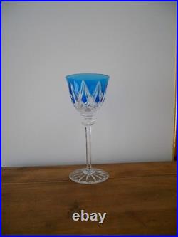 1 Grand verre de Rhin cristal taillé roemer Saint Louis Sammy 19.7 cm Bleu