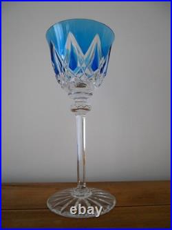 1 Grand verre de Rhin cristal taillé roemer Saint Louis Sammy 19.7 cm Bleu