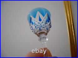1 Grand verre de Rhin cristal taillé roemer Saint Louis Sammy 19.7 cm Bleu