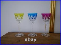 1 Grand verre de Rhin cristal taillé roemer Saint Louis Sammy 19.7 cm Bleu