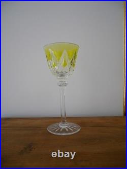 1 Grand verre de Rhin cristal taillé roemer Saint Louis Sammy 19.7 cm Jaune