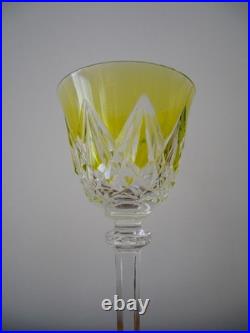 1 Grand verre de Rhin cristal taillé roemer Saint Louis Sammy 19.7 cm Jaune