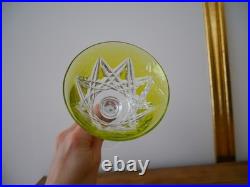 1 Grand verre de Rhin cristal taillé roemer Saint Louis Sammy 19.7 cm Jaune