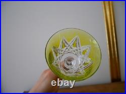 1 Grand verre de Rhin cristal taillé roemer Saint Louis Sammy 19.7 cm Jaune