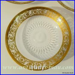 1 Petite Assiette St Louis Thistle Or cristal signé parfait état 15cm