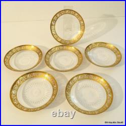 1 Petite Assiette St Louis Thistle Or cristal signé parfait état 15cm