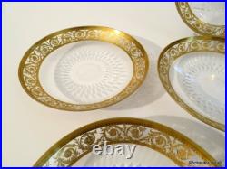 1 Petite Assiette St Louis Thistle Or cristal signé parfait état 15cm