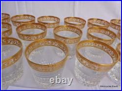 1 Verre à Whisky moyen 9cm Saint St Louis Cristal Thistle Or signé parfait état
