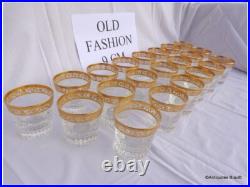 1 Verre à Whisky moyen 9cm Saint St Louis Cristal Thistle Or signé parfait état