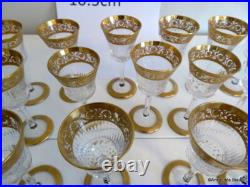 1 Verre liqueur 105mm Saint St Louis Cristal Thistle Or signé parfait