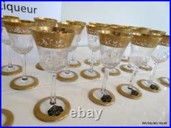 1 Verre liqueur 105mm Saint St Louis Cristal Thistle Or signé parfait