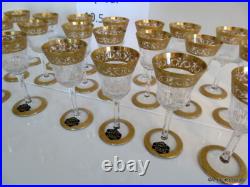 1 Verre liqueur 105mm Saint St Louis Cristal Thistle Or signé parfait